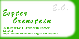 eszter orenstein business card